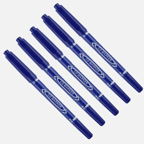 5/10 Pcs Twin Tip Permanent Marker Black/Blue/Red Oil Marker Pen Fine