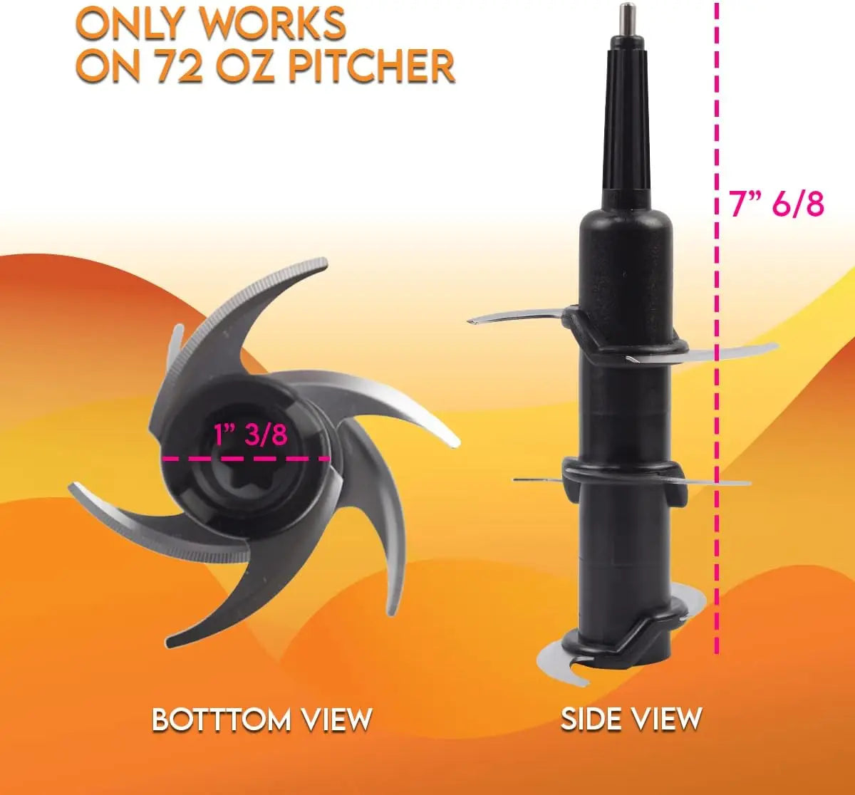 For Ninja 72 oz Pitcher Ninja Replaceme Blades with Ninja Blender