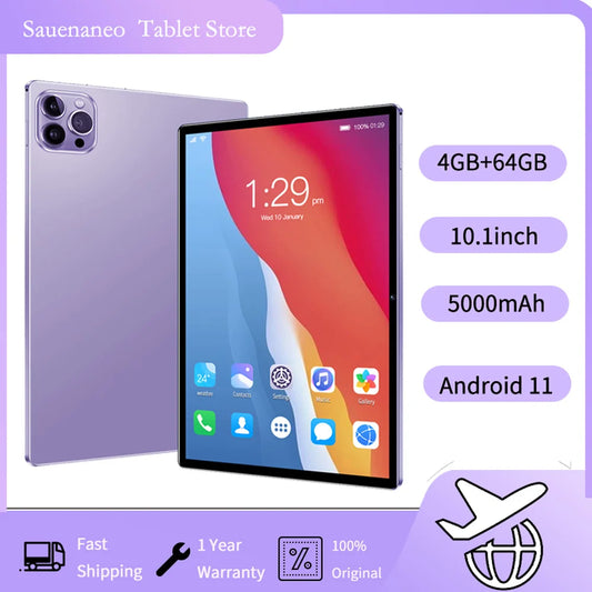 2024 Top selling 10.1-inch Tablet with 4GB RAM 64GB ROM, Android 11