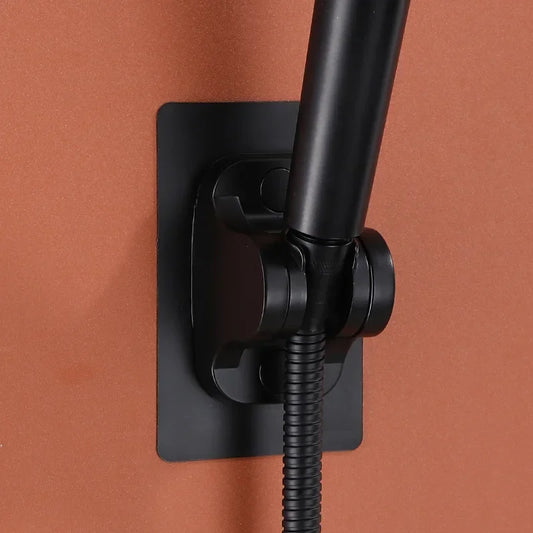 Support mural réglable pour pommeau de douche, ventouse noire,