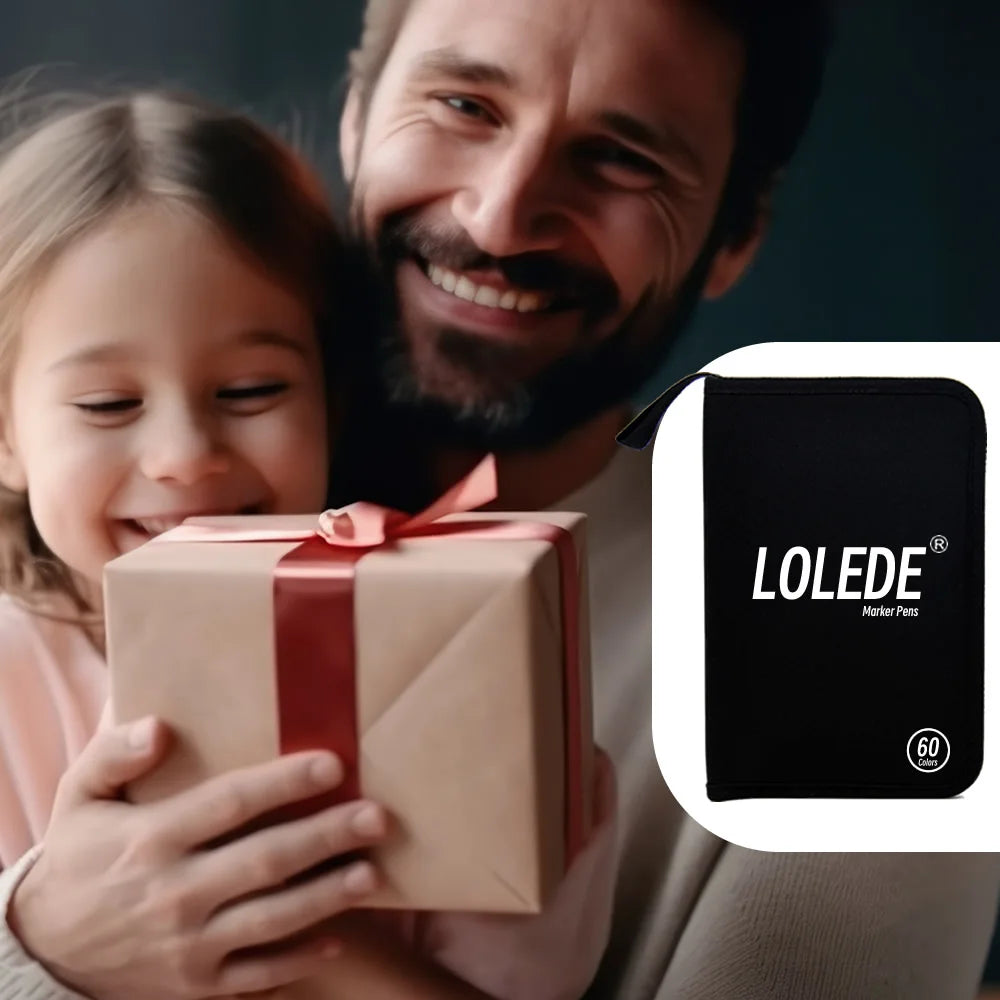 LOLEDE 60 Colors Double Head Markers Tip Art Supplies Drawing Brush