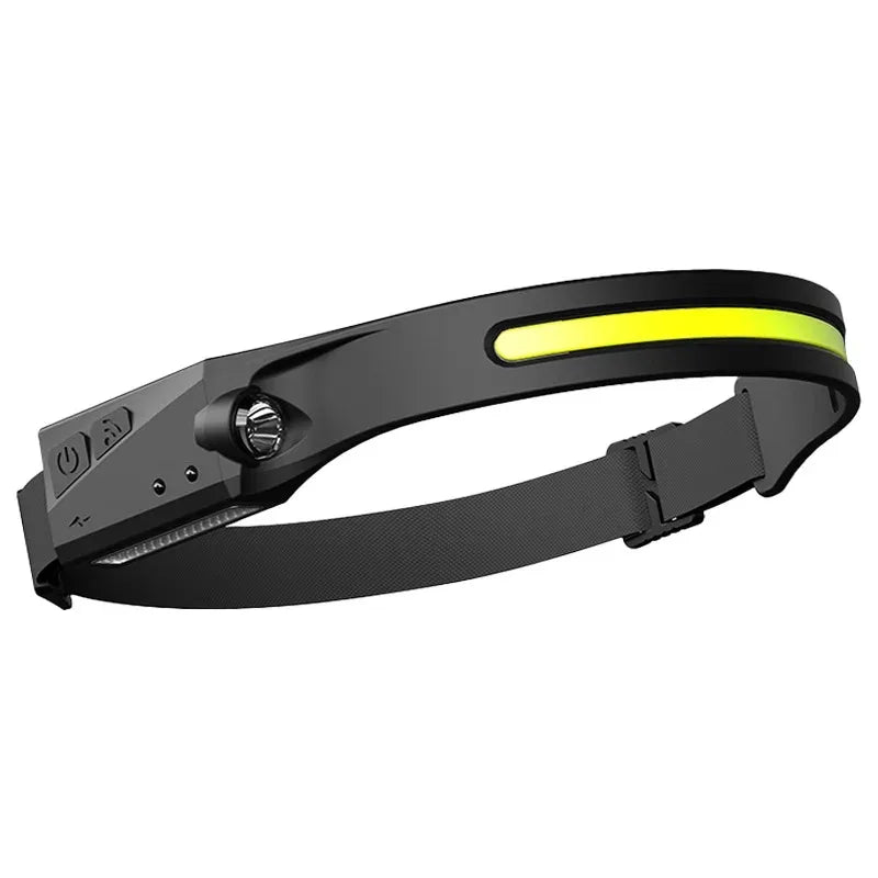 Induction Headlamp COB LED Sensor Head Lamp Built-in Battery