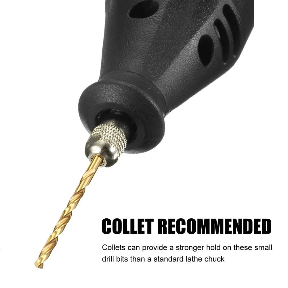 50pc titanium plated twist drill set 1-3mm small drill bit electric