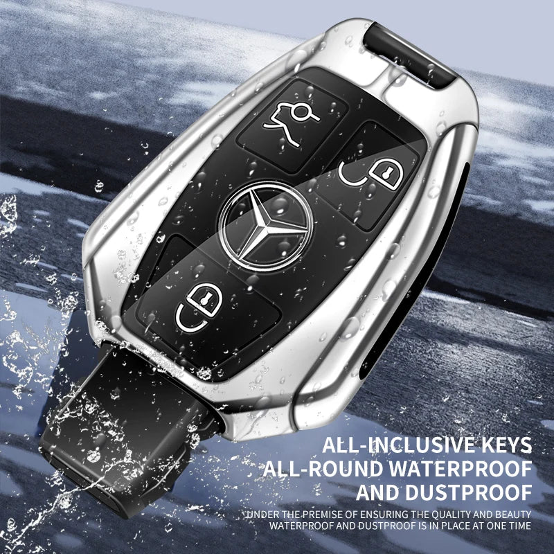 Car Zinc Alloy Key Case Bag Metal Key Shell For Mercedes-Benz A B C E
