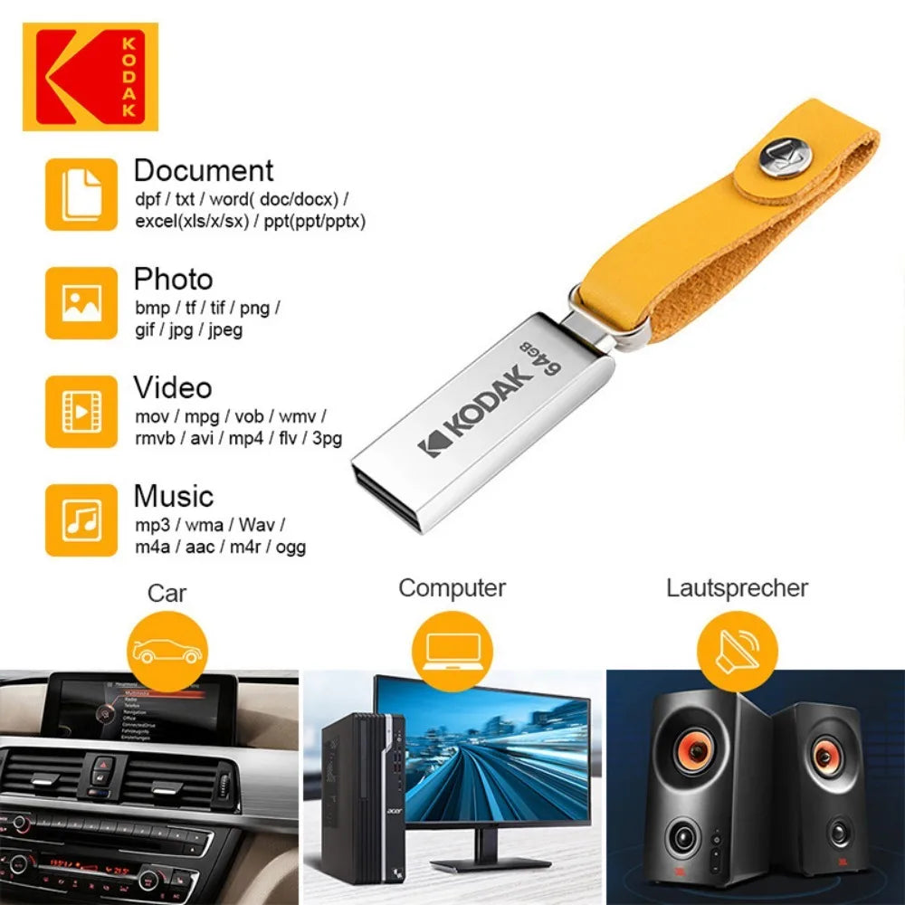 Kodak KODAK K122 USB2.0 mini full metal USB flash drive high speed car
