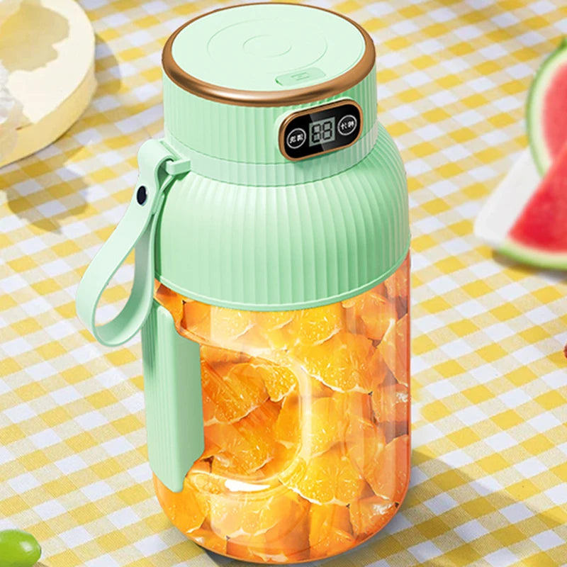 Multifunctional Portable Juicer Cup With Digital Display Fruit Mixers