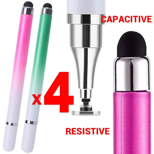 2 in 1 Stylus Pen for Cellphone Tablet Capacitive Touch Pencil for