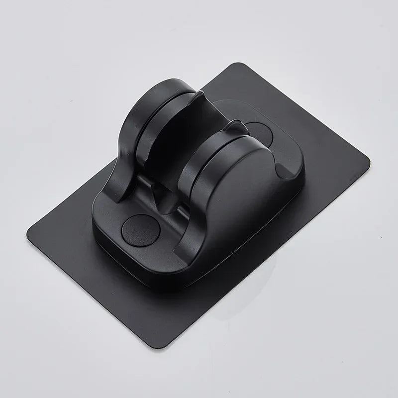 Support mural réglable pour pommeau de douche, ventouse noire,