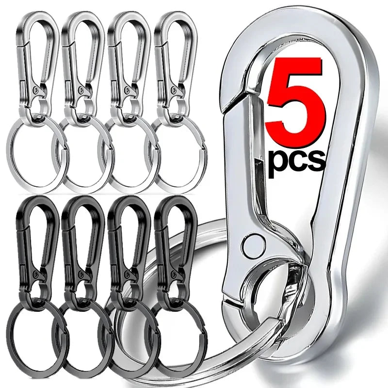 1/5PCS Metal Gourd Buckle Keychain Climbing Hook Car Keychain Strong