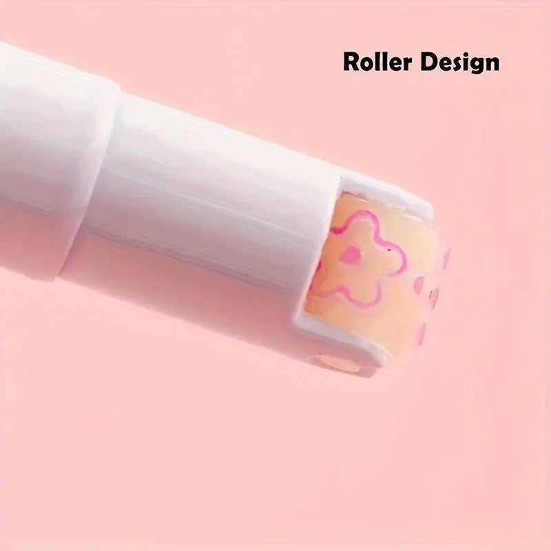 6Pcs/Set Kawaii Flower Line Shape Highlighter Pen Roller Tip Curve