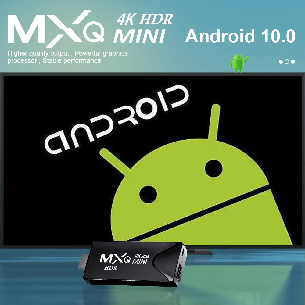 MXQMINI Smart Android Mini TV Stick Android 10 Support 4K 6K HD 2.4G