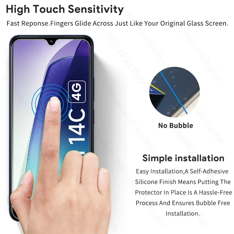 4 In 1 Protective Glass for Xiaomi Redmi 14C 4G Screen Protector Lens