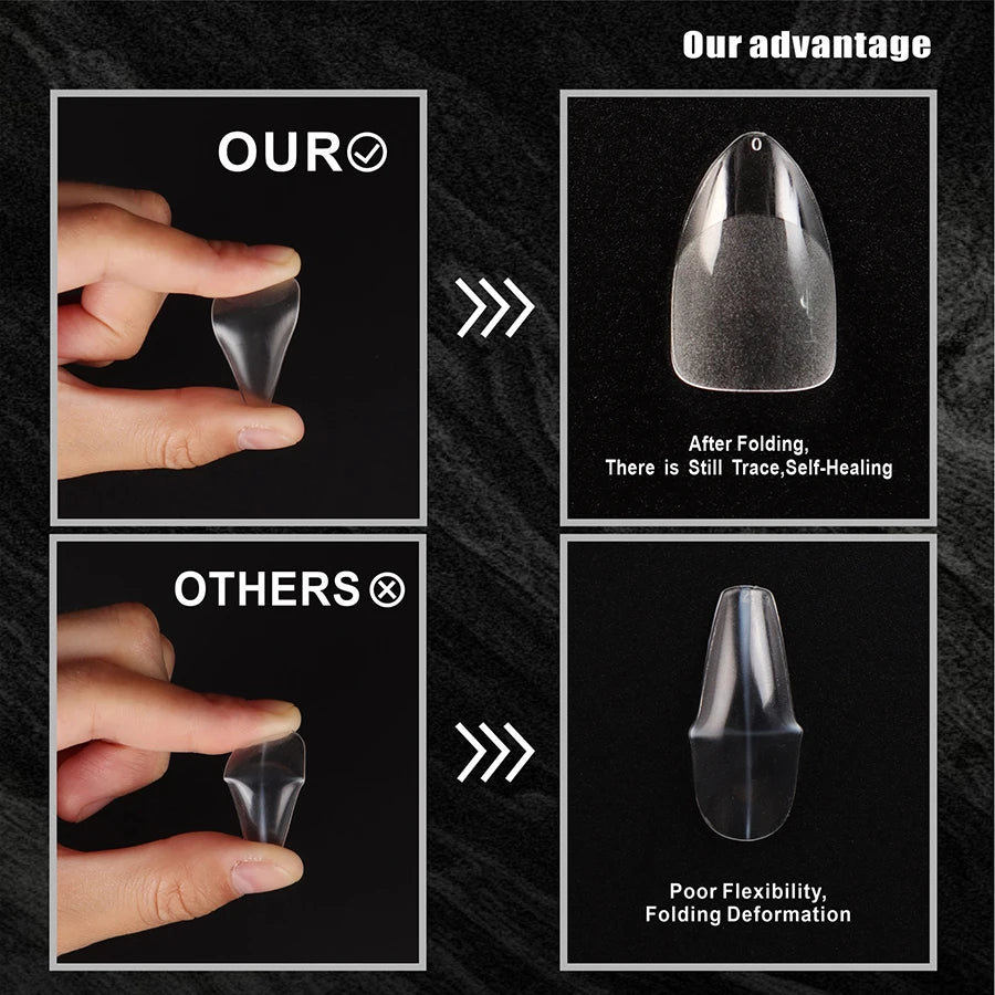 2024 New Hot sell Semi Frosted Matte Press On Nail Tips Full Cover