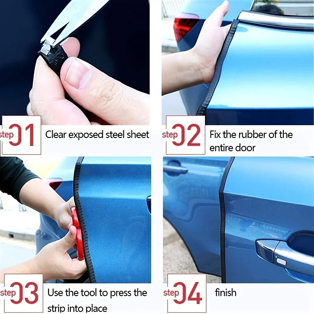 Car Door Protector Edge Scratch Strip Guard Trim Automobile Door Noise