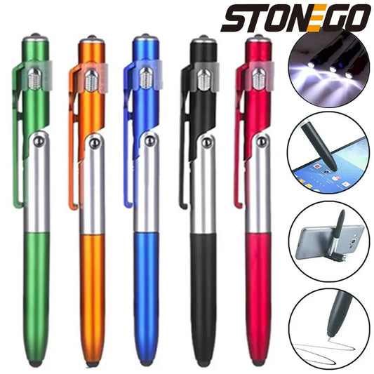 STONEGO 4 in 1 Multifunction Ballpoint Pen with LED Light Fold Phone