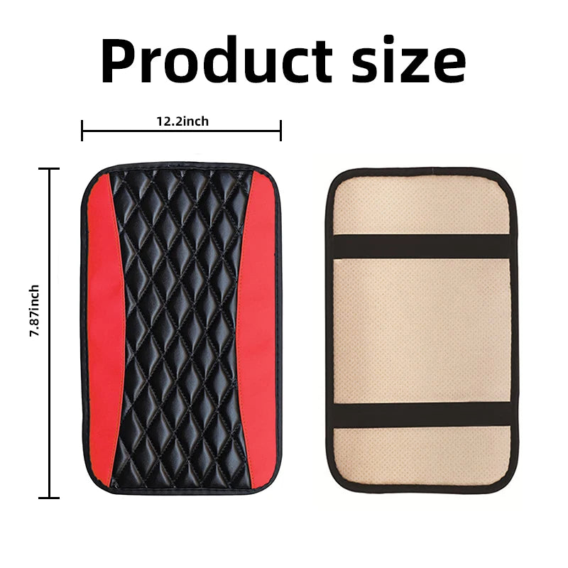 Car Armrest Cover Mat Universal PU Leather Car Interior Central