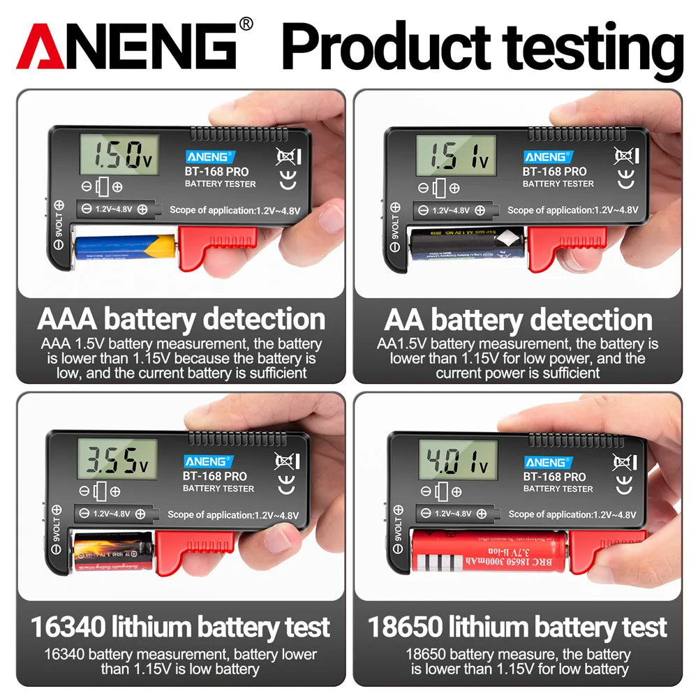ANENG BT-168 PRO Digital Lithium Battery Checkered load analyzer