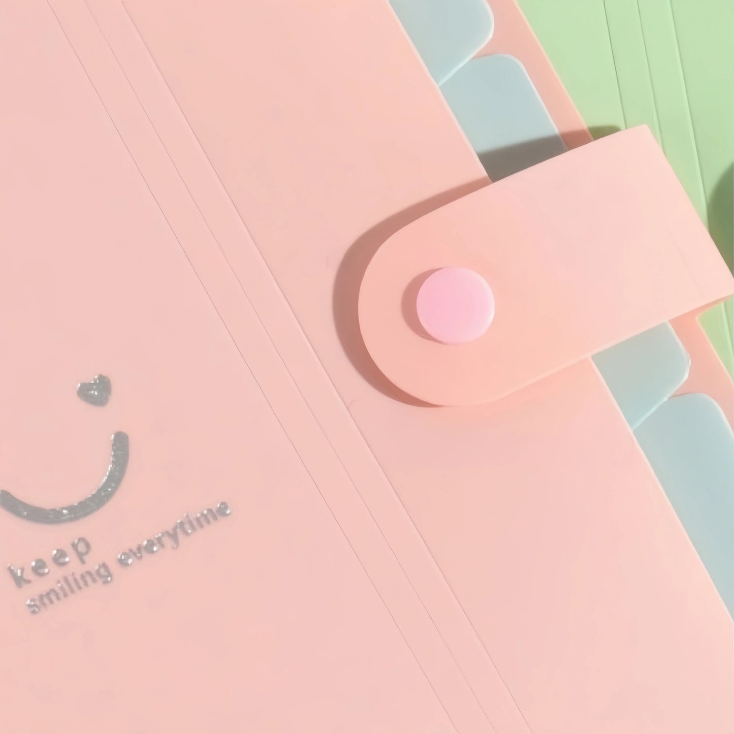 New Minimalist Accordion Bag For Cute And Smiling File Storage, With