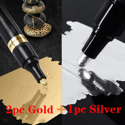 3/2/1pcs Chrome Mirror Marker Pen 2mm DIY Reflective Paint Pen