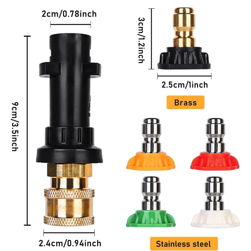Pressure Washer Adapter Kit 1/4'' Quick Connect Female Fitting with