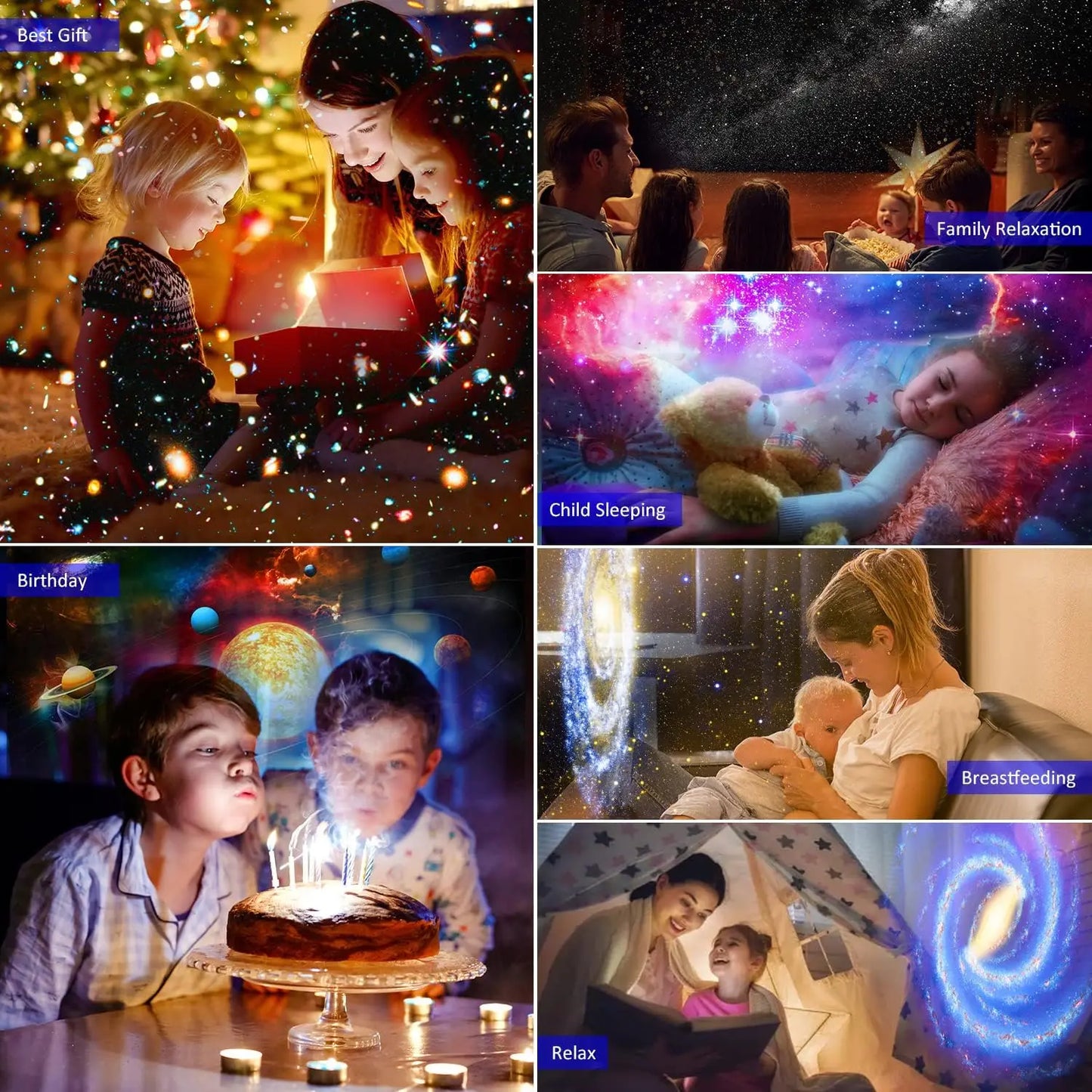 12 in 1 Star Projector Night Light 4K HD Planetarium Projector for