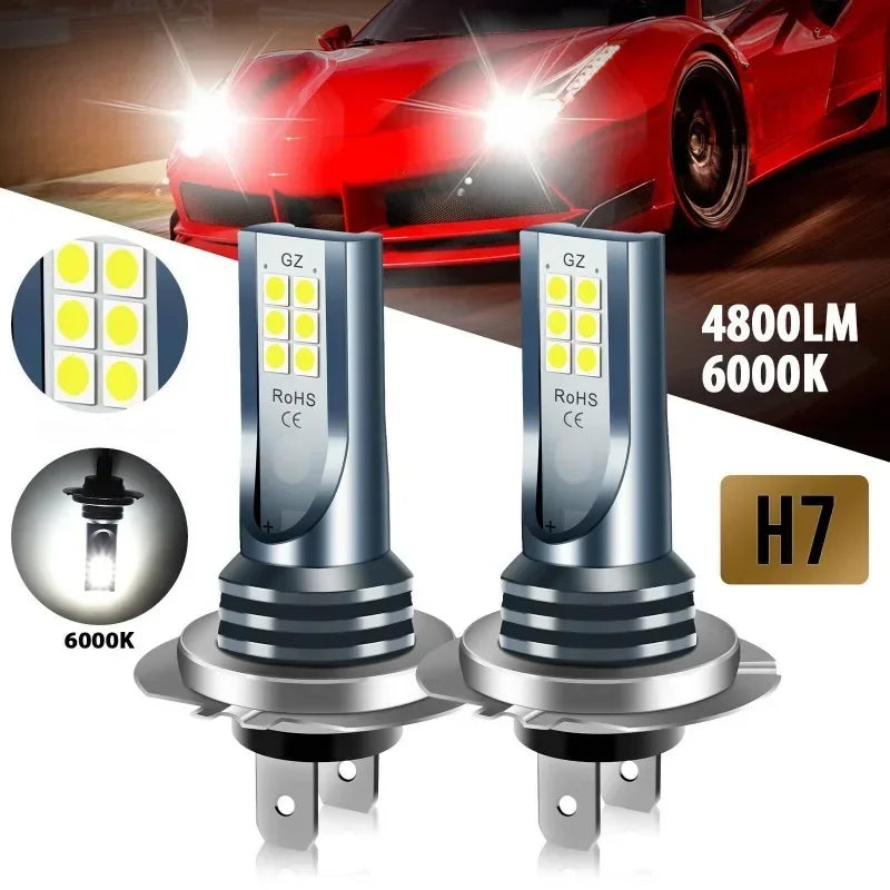 2Pcs H7 12LED Car Headlight Bulb Kit Waterproof Car Fog Light Bulbs