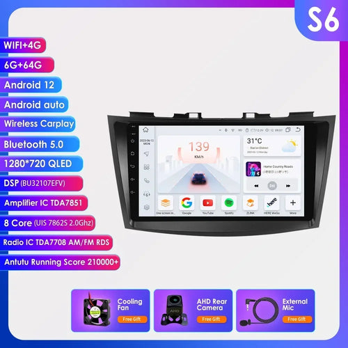 Hizpo Car Radio Multimedia Player For Suzuki Swift 4 2011 2012 2013