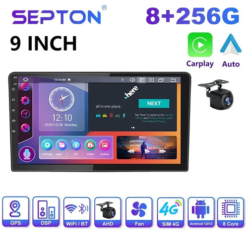 SEPTON 7"/9"/10" Universal 2 DIN Car Radio WIFI Car Audio Multimedia