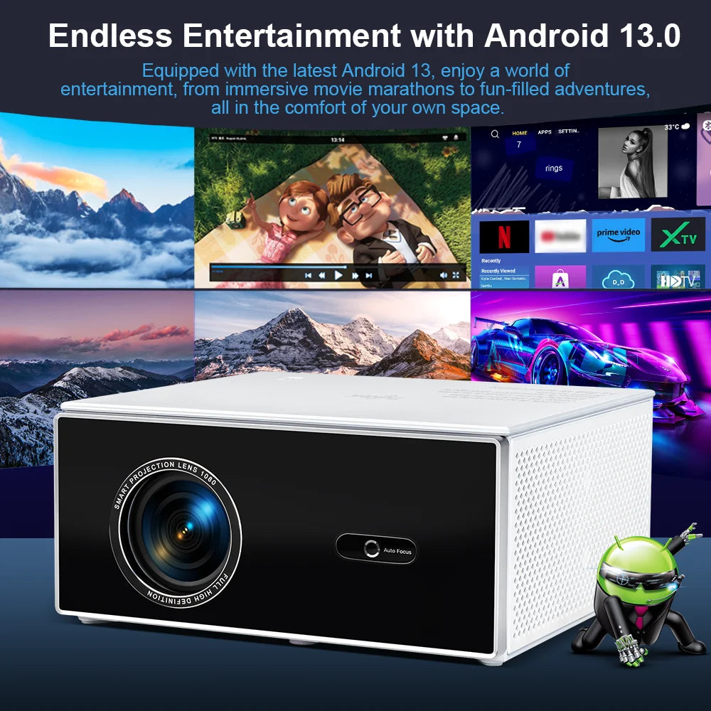 ThundeaL TDA7W Full HD 1080P Projector Android 13 WiFi6 2G 32G