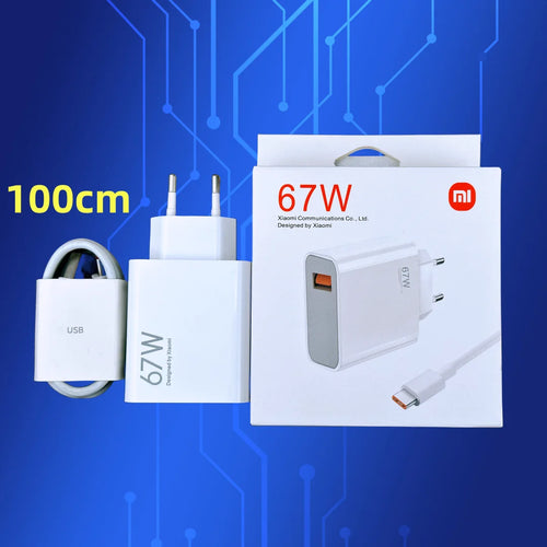 67w Xiaomi Original Charger Turbo Charge Gan EU Adapter 6A Usb Type C