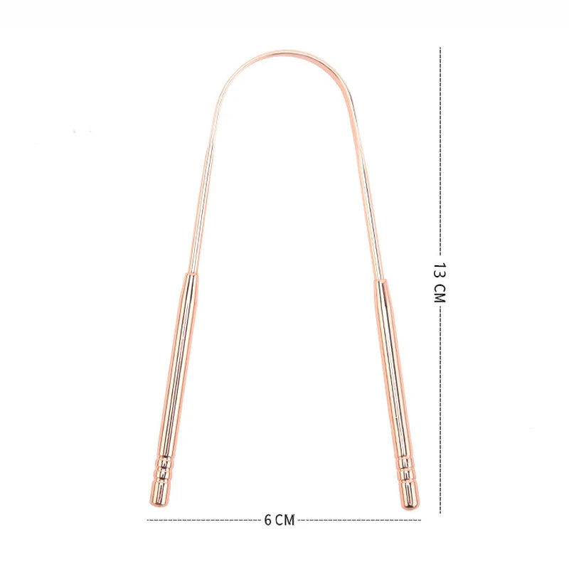 Stainless Steel Tongue Scraper Cleaner Fresh Breath Cleaning Coated