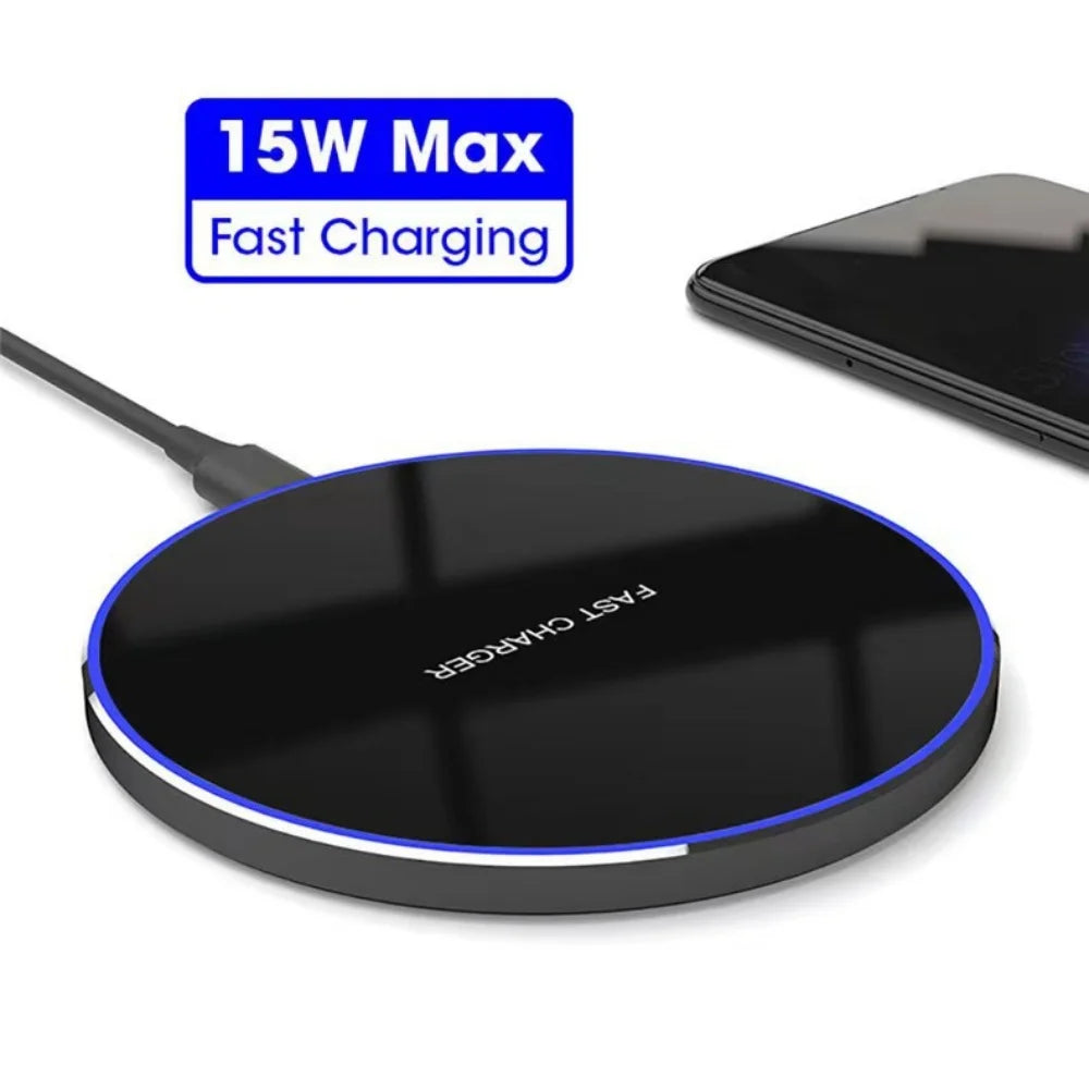 15W Wireless Charger Pad Compatible with iPhone 16/15/14/13/12/