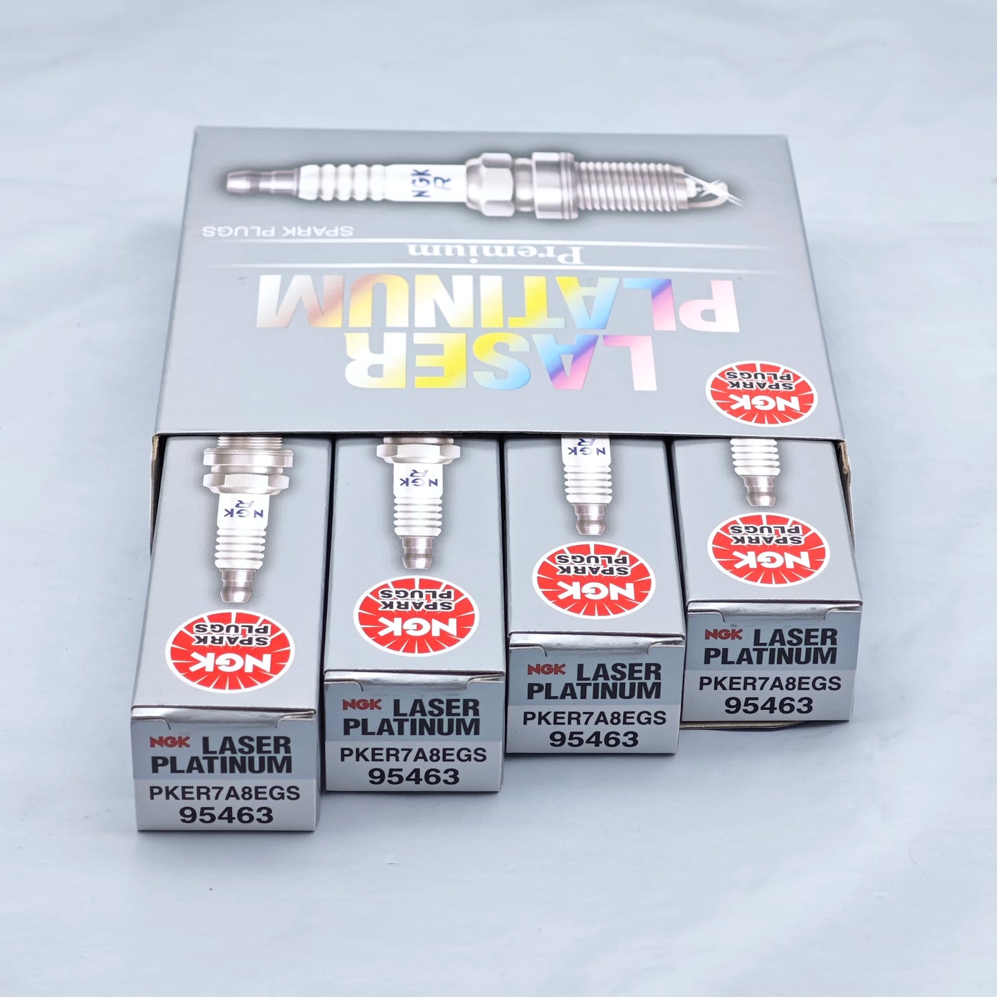 4pcs 04E905602 NGK Laser Iridium Spark Plug PKER7A8EGS 95463 Suitable