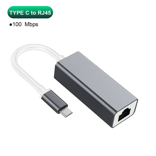 USB Type C Ethernet Adapter 1000Mbps USB 3.0 RJ45 Network Card  For