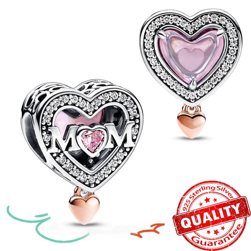 New Arrival 925 Sterling Silver Love You Mom Entwined Infinite Hearts