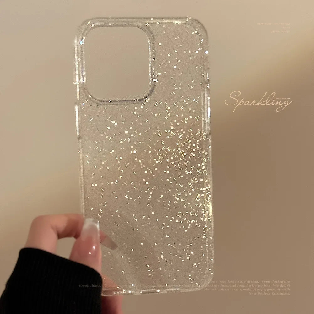 Luxury Sparkling Glitter Clear Case For iPhone 16 15 Pro Max 14 13 12