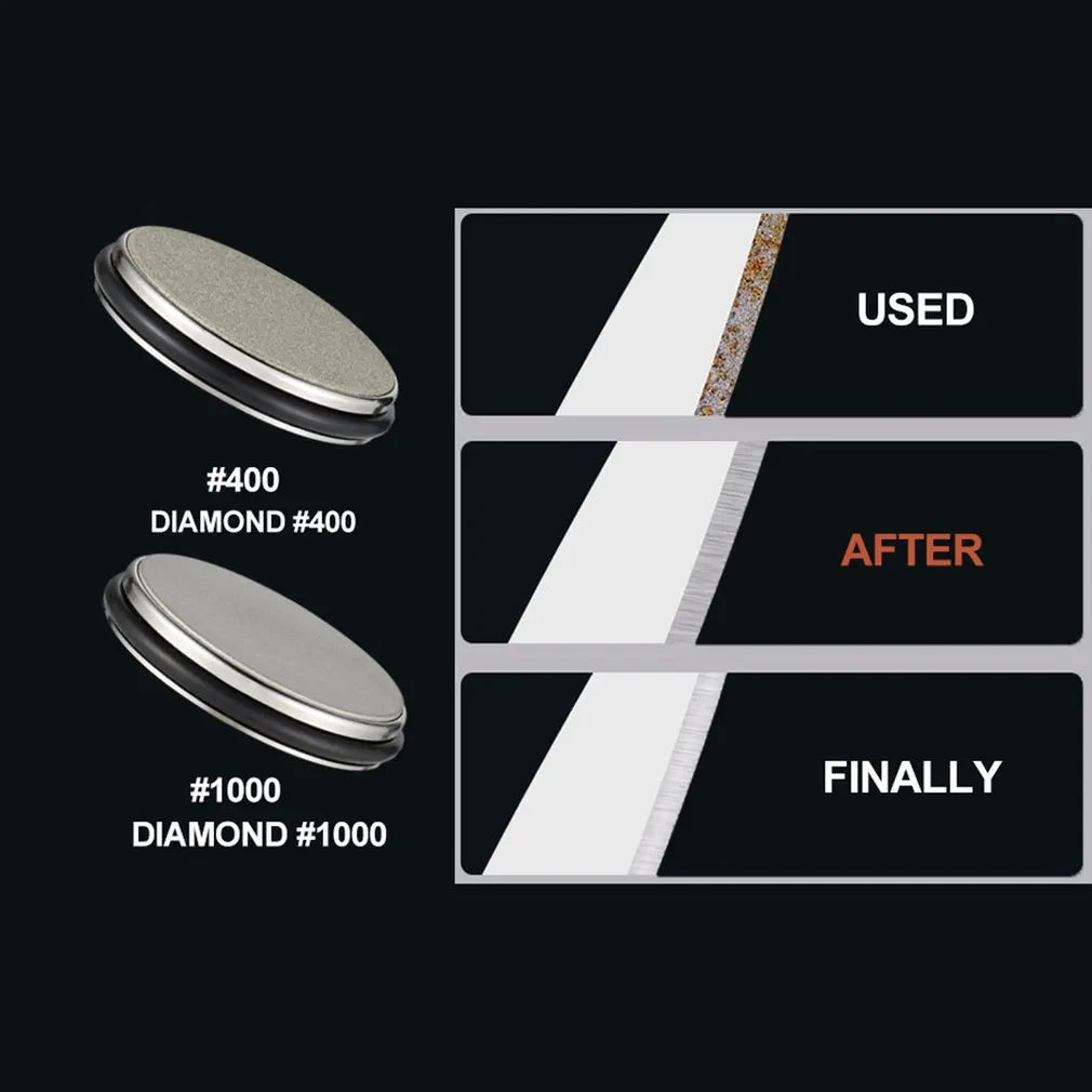 New Rolling Knife Sharpener Kit Magnetic Knife Holder Adjustable Angle