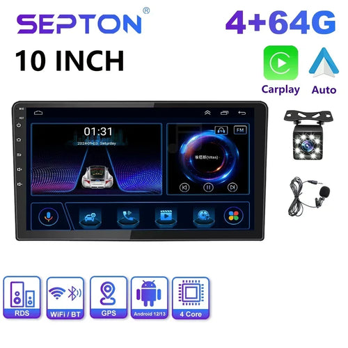 SEPTON 7"/9"/10" Universal 2 DIN Car Radio WIFI Car Audio Multimedia