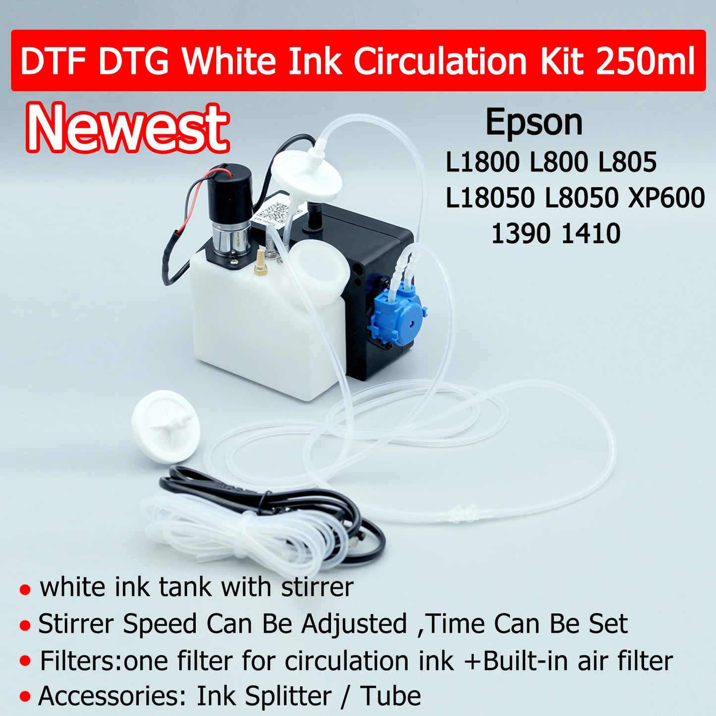 DTF White Ink Tank Adjustable Circulation System Sitrrer Timer