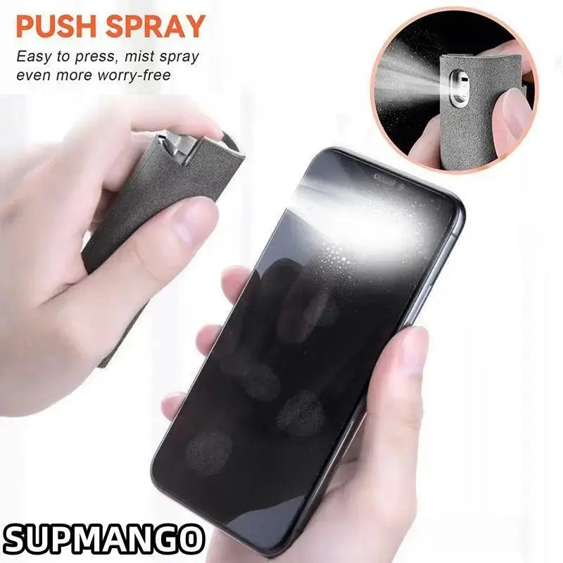 Q2 Microfiber Screen Cleaner Spray Bottle Set Mobile Phone Ipad
