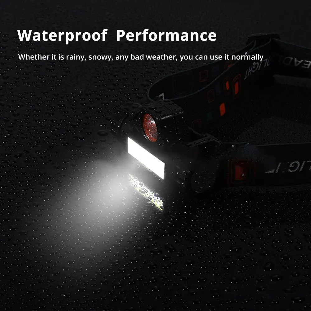Rechargeable Fishing LED Headlamp Camping Headlight XPE COB Work Light