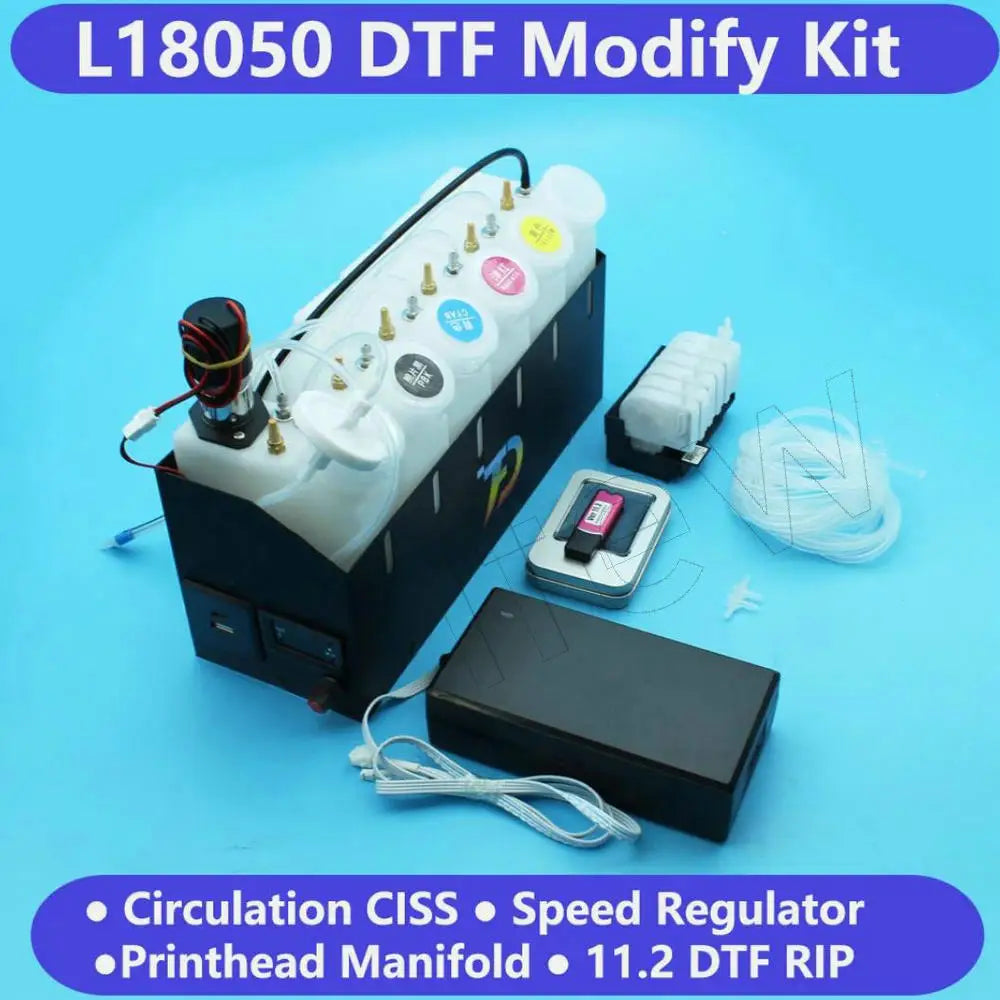 L8050 L18050 DTF CISS Modify Ink System Kit Full Set For Eco-Tank