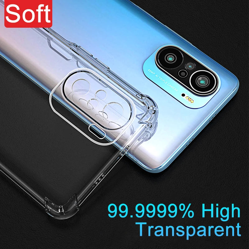 Airbag Shockproof Silicone Case For Xiaomi Redmi Note 10 10S 7 8 9 9S