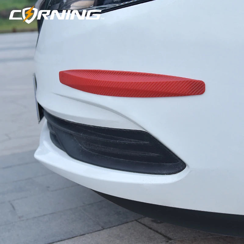 Carbon Fiber Car Front And Rear Bumpers Anti Collision Strips Exterior