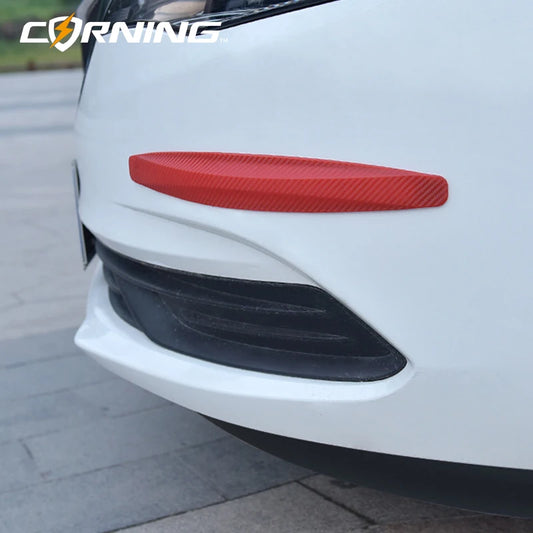Carbon Fiber Car Front And Rear Bumpers Anti Collision Strips Exterior