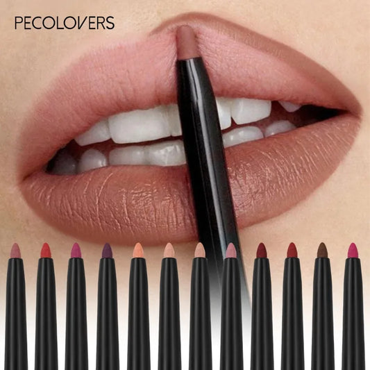 Waterproof Matte Lipliner Pencil Red Contour Tint Lipstick Long