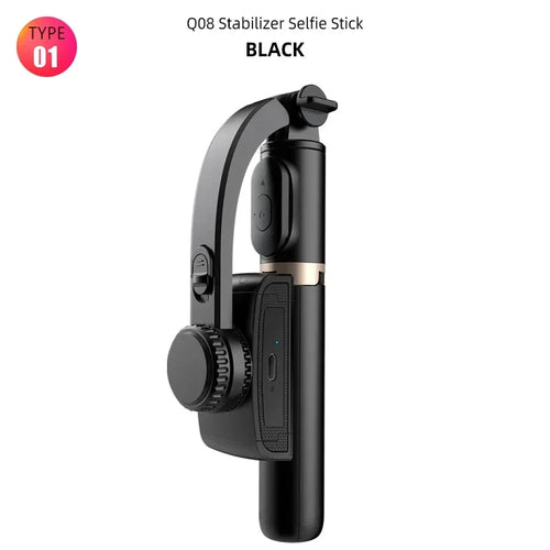 Q08 Mobile Phone Holder Video Stabilizer Bluetooth Selfie Stick Tripod