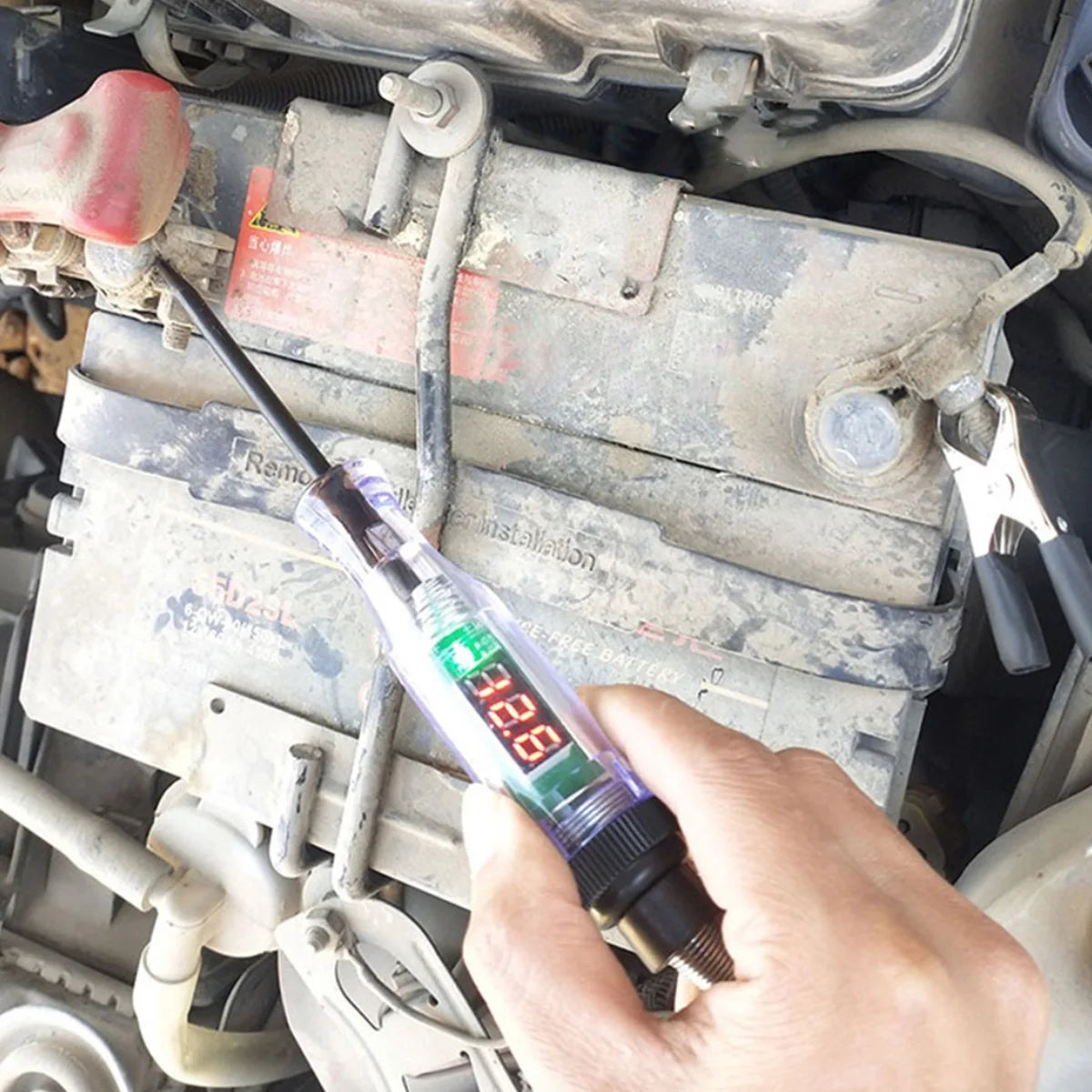 Car Truck Voltage Circuit Tester Digital Led Long Probe Pen Bulb