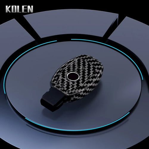 ABS Carbon Fiber Car Key Case Cover Shell For Mercedes Benz A B C E