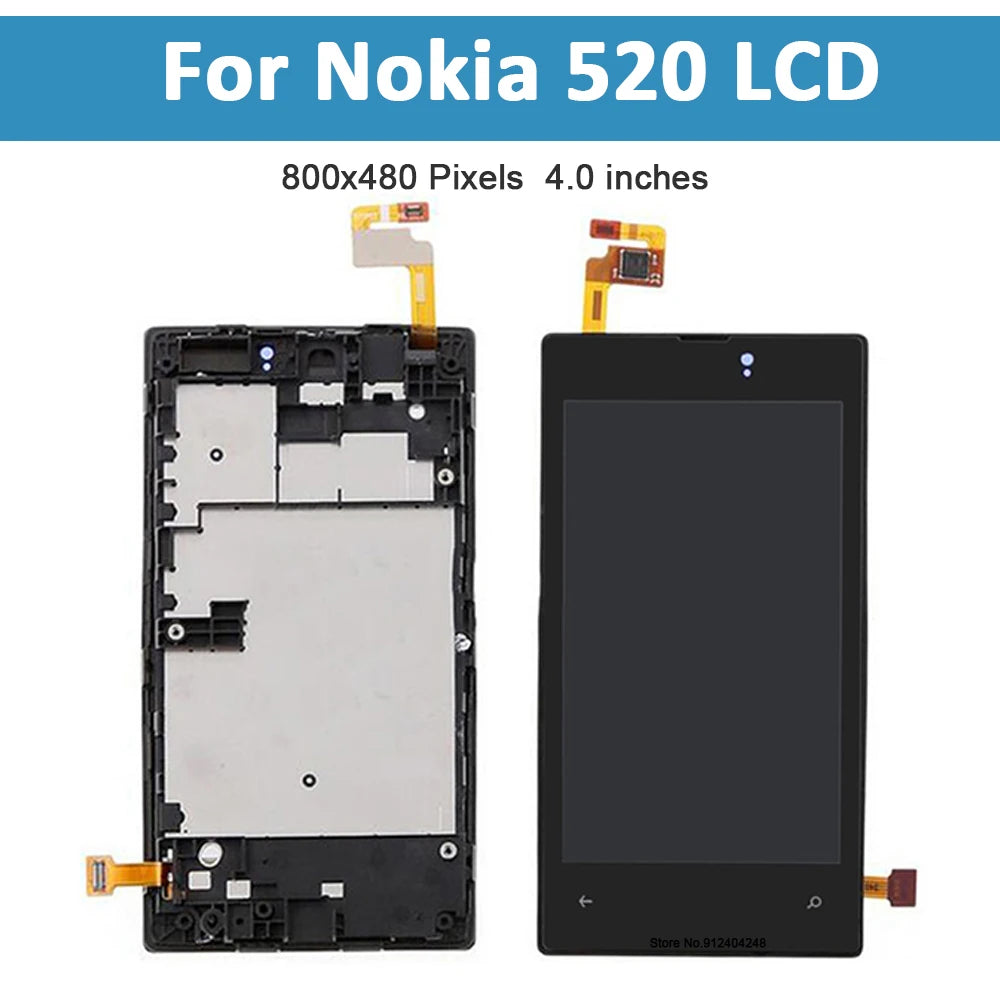 4.0 '' Original LCD For Nokia Lumia 520 LCD Display Touch Screen